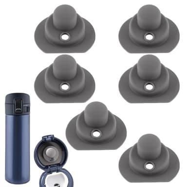 BOXOB 6pcs Upper Lid Cover Gasket Replacement for Zojirushi Stainless Steel Mug 16oz 12oz, Silicone Lid Seal Ring Parts Leak-Proof Accessories Compatible with SM-K Series Water Bottle, BPA Free