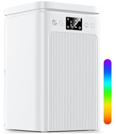 Dehumidifiers for Home, 2.2L/77oz Dehumidifier for Bedroom with Sleep Mode Auto-Off Smart Defrost, Quiet Small Dehumidifier for Drying Clothes Dehumidifiers for Bathroom Closet Garage (Light White)