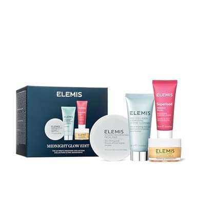 ELEMIS Midnight Glow Gift Set Worth £59.50, Luxurious skincare set for glowing, radiant skin - Elemis Gift Set for Women