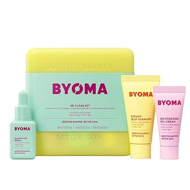 BYOMA Clarifying Starter Kit - Mini Cleanser 30ml, Light Cream 15ml and Clarifying Serum 15ml