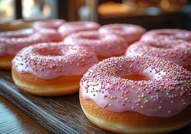 Donut Diamond Art Kits Adults,5D Diamond Painting Kits for Adults,Full Drill Gem Art Kits DIY Cross Stitch Arts Crafts Pink Pictures Embroidery Beginners Crafts Home Decoration Gifts for Women 30x40cm