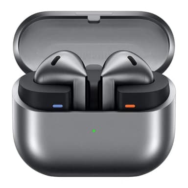 Samsung Galaxy Buds3 Silver with Galaxy AI, Wireless Earbuds, Noise Cancelling, Bluetooth, 360 Audio, Silver, 2 Year Manufacturer Extended Warranty (UK Version)