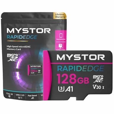 Mystor Micro Sd Card, Memory Card for Samsung Galaxy Tab S9, S8, S10, A9, Micro sd Card for Samsung Tab A9 Plus, S8 Plus, S10+ Tablet PC MicroSD Memory MicroSDXC (128GB MicroSD RapidEdge)