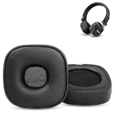 HTINDUSTRY Replacement Earpads Cushion Compatible with Marshall Major IV On-Ear Bluetooth Headphone Ear pads with Softer Protein Leather/Memory Foam