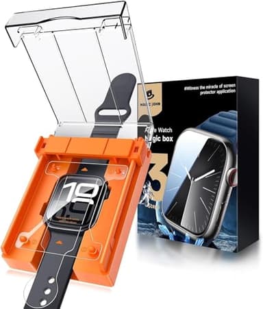 MAGIC JOHN 2 Pack for Apple Watch Ultra 3 (2025) Ultra 2/Ultra 49MM Screen Protector, [Automatic Align Tech] Self-Healing Flexible PET Film for iWatch 49MM, HD Transparent, Anti Scratch, Bubble Free