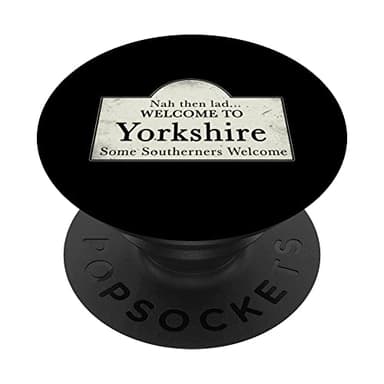 Yorkshire Rose Flag Ey Up UK North England Yorkshire Sign PopSockets Swappable PopGrip
