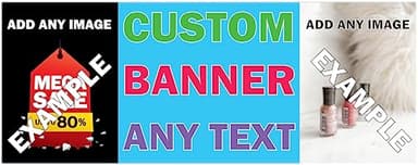 Hippowarehouse Personalised Banner Shop 5ft x 2ft Custom Image Name Any Text Business Decoration Gig Music Venue Sale Sign