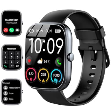 Smart Watch Answer/Make Calls, 2025 Smartwatches for Men/Women, 1.91" HD Fitness Watch with Heart Rate/Sleep Monitor/Step Counter, 110+ Sports, IP68 Waterproof Activity Fitness Tracker for Android IOS