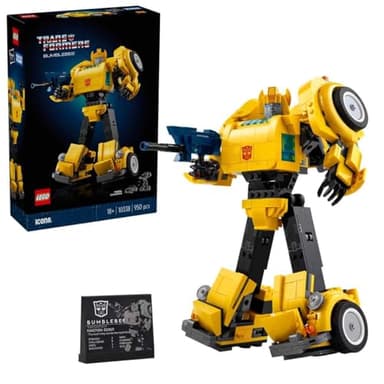 LEGO Icons Transformers Bumblebee Action Figure Building Set, Collectible Robot Model Kit for Adults to Build, Converts to Vehicle Mode, Gifts for Men, Women, Him, Her and Sci-Fi Fans 10338