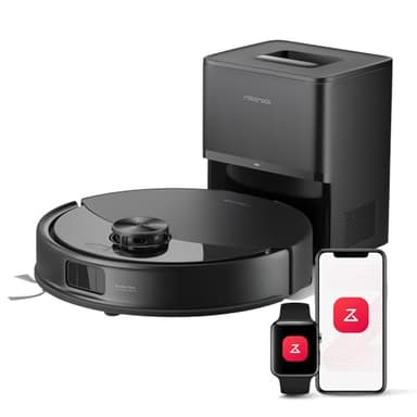 roborock Q10 S5+ Robot Vacuum, Self-Emptying, 10000Pa Suction, Up to 7 Weeks of Hands Free Cleaning, Dual Anti-Tangle Design, VibraRise 2.0&Auto Lifting Mopping System, Obstacle Avoidance (Black)