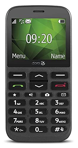 Doro 1370 Unlocked 2G Easy-to-Use Mobile Phone for Seniors with Wide Colour Display, 3 MP Camera and SOS Button (Black) [UK and Irish Version] (Renewed)