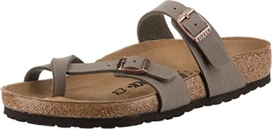 Birkenstock MAYARI Birko-Flor Nubuck, Women’s Flip Flop Sandals, Grey (Stone), 4.5 UK (37 EU)