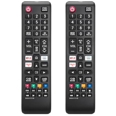 (2 Pack) Universal for Samsung Remote-Control Compatible with Samsung-Smart-TV LCD LED QLED UHD FHD HD TVs, Replacement Remote with Netflix/Prime Video Button