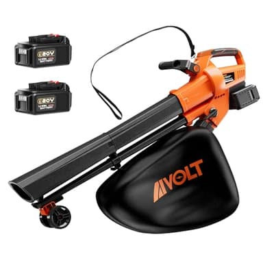 AIVOLT 40V Cordless Leaf Blower and Vacuum, 3-in-1 Leaf Blower with 8000mAh Battery, Turbo Boost (257 km/h, 17m³/min), 15:1 Mulching, 40L Bag, Wheels & Strap for Garden, Lawn, Patio