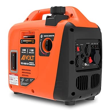 AIVOLT 1200W Petrol Inverter Generator 4 Stroke Portable Silent Suitcase Generator for Camping, Home Use - True Sine Wave, Super Lightweight, Ultra Quiet