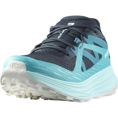 SALOMON Ultra Flow Women's Trail Running Shoes, Instant Comfort, Road to Trail Cushioning, and Mixed Terrain Ready, Carbon, 6