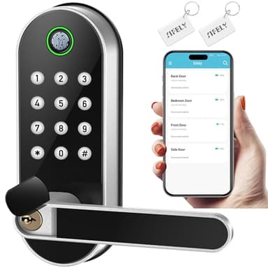 Sifely Keyless Entry Smart Lock - Biometric Fingerprint & Keypad Entry, Digital Passcode Door Lock