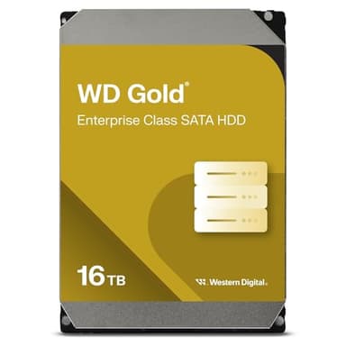 WD Gold 16TB HDD 7200rpm 6Gb/s sATA 512MB cache 3.5p internal RoHS compliant Enterprise Bulk