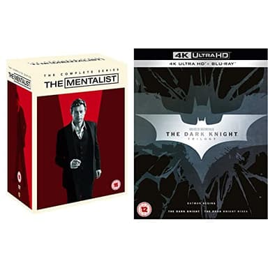 The Mentalist: The Complete Series [DVD] [2015] & The Dark Knight Trilogy [Batman] [4K Ultra-HD] [2012] [Blu-ray] [2017]