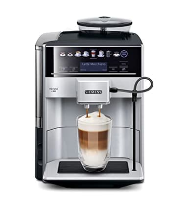 SIEMENS EQ6 plus S300, Fully Automatic Bean to Cup Espresso Coffee Machine with Cappuccinatore milk system, 10 coffee beverages, 2 user profiles - TE653M11GB, Titanium