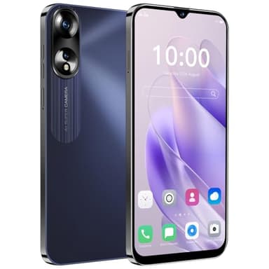 JoyHandy 4G Dual SIM Mobile Phones, 32GB ROM 128GB Extension, 6.3'' Cheap Smartphone with 4500mAh Battery, 16MP+8MP Dual Camera，Face Unlock,GPS (Black)