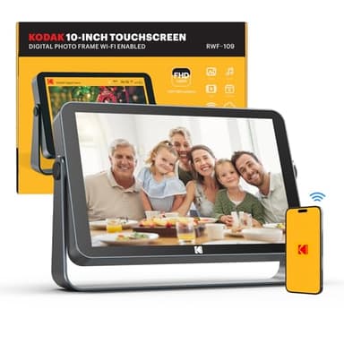 KODAK Wireless Digital Picture Frame with 4000mAh Battery Powered,10.1 Inch 1920x1200 G+G IPS Touch Screen Digital Photo Frame, 32GB Storage, Auto-Rotate Gifts for Women