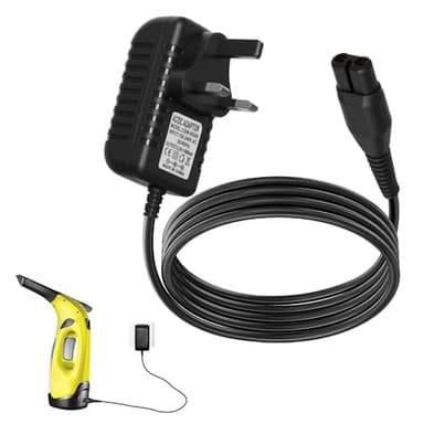5.5V Charger for Karcher Window Vac Cleaners Replacement Window Cleaner Charger Power Lead Plug for Karcher WV2 WV1 WV5 WV50 WV50 PLUS WV55 WV60 WV70-1.5m Line length Black
