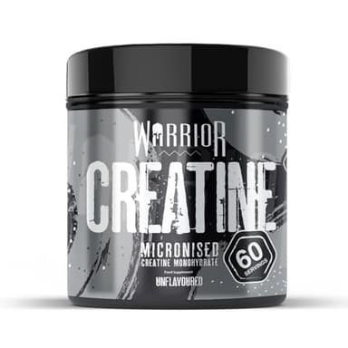Warrior Creatine Monohydrate Powder 300g – 60 x 5g Servings – Proven to Support Physical Performance & Recovery (Not Tablets or Gummies) – Nutrition Supplement Post / Pre Workout (Unflavoured)