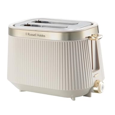 Russell Hobbs 2 Slice Toaster [980W, Frozen/Cancel/Reheat function with Indicator light] Brontë Stone (Extra wide slots, 6 Browning levels, Lift & Look function, Lift high feature) 26761
