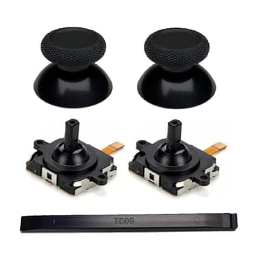 VicRole Replacement Joysticks + Thumbsticks Buttons for Meta Quest 3 Controller, Analog Stick Thumbstick for Oculus Quest 2, Quest Pro Left Right Controller - Black