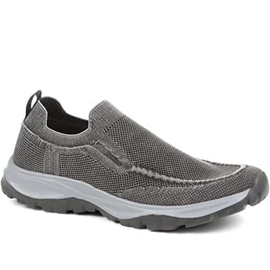 Lightweight Slip-On Trainers - Black-Grey Size 11
