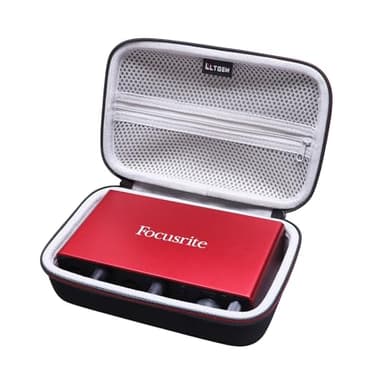 L LTGEM Carrying Case for Focusrite Scarlett 2i2 4th Gen/Scarlett 4i4 3rd Gen/Scarlett Solo USB Audio Interface, Travel Protective Storage Bag