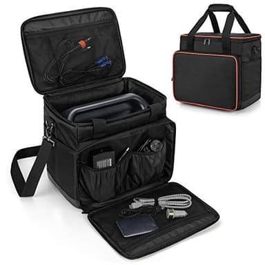 Trunab Travel Carrying Bag Compatible with Jackery Portable Power Station Explorer 1000, Storage Case with Waterproof Bottom and Front Pockets for Charging Cable and Accessories