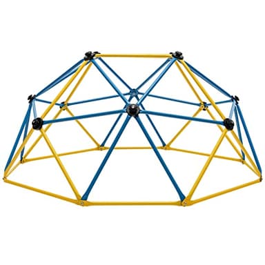 COSTWAY 6FT/10FT Dome Climber, Toddler Climbing Frame Monkey Bar Jungle Gym with Convenient Grip, Indoor Outdoor Play Equipment for Kids 3-10 Years Old