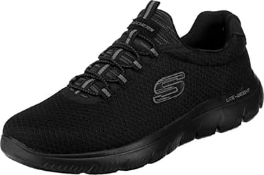 Skechers Men's Summits Trainers, Black Mesh Trim, 13 UK