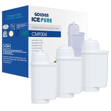 GOLDEN ICEPURE Coffee Machines Water Filter Compatible with Siemens® EQ Series Water Filters, EQ3/EQ6/EQ9, EQ500, S700, Brita® Intenza 575491, Bosch® TCZ7003, TCZ7033, NSF Certified, 3 Pieces