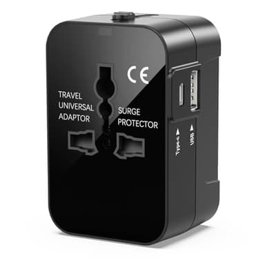 Universal Travel Adapter Worldwide, Travel Plug Adapter Worldwide Travel Charger USB C Travel Adaptor All In One Universal Power Adapter International Travel Adapter UK to Europe EU USA AUS Australia