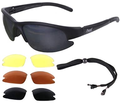 Rapid Eyewear Pilot CAA Spec Sunglasses. Interchangeable lenses. Glasses for Men & Women. Black