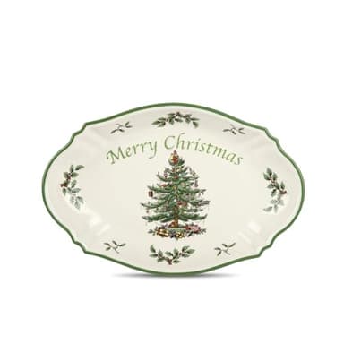 Spode Christmas Tree Oval Merry Christmas Tray 28 cm