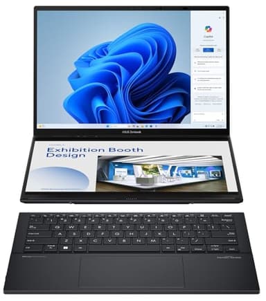 EXCaliberPC [2024] ASUS Zenbook Duo UX8406MA-DS76T (Intel Core Ultra 7 155U, 16GB RAM, 1TB NVMe SSD, Intel Arc Graphics, 14" OLED WUXGA Touch, Windows 11) Touchscreen Laptop