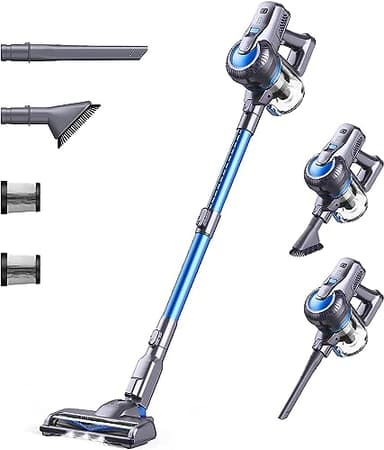 Greenote Cordless Vacuum Cleaner, 23000PA Stick Vacuum Cleaner 6 in 1, Powerful Hoover 200W Brushless Motor with LED Headlights, Up to 30 Mins Runtime, Cordless Stick Vacuum Cleaner for Home