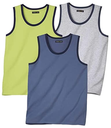 ATLAS FOR MEN - Pack of 3 Men's Beach Vests - 3XL