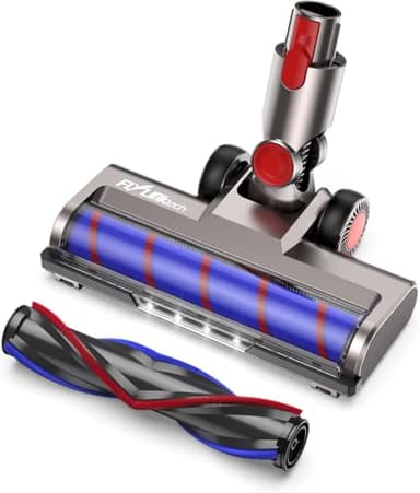 FLYLINKTECH Brush Head Replacement Compatible with Dyson V7 / V8 / V10 / V11 / V15, Flexible 180° Swivel Dyson Parts with 4 Led Headlamps and 2 Replacement Rollers
