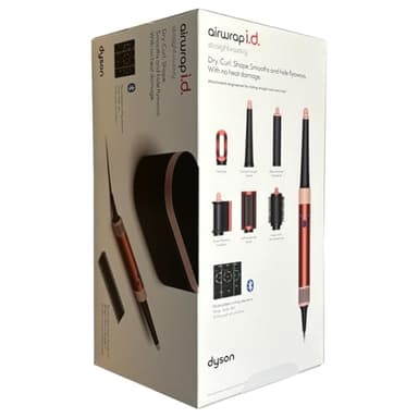 Dyson Airwrap i.d. Multi-Styler and Dryer Straight+Wavy HS08 (Strawberry Bronze/Blush Pink) Bluetooth Enabled - for Perfect Curls
