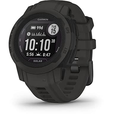 Garmin Instinct 2S SOLAR GPS 40mm Smartwatch, Smaller Rugged watch, Built-in Sports Apps & Health Monitoring, Ultratough Design Features, up to 28 days Battery Life, Graphite