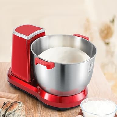LHQYA 250W Commercial Dough Mixer, Heavy-Duty Spiral Kneading Machine, 7L Large Capacity, Constant Temperature Fermentation: 25-38℃, 304 Stainless Steel, for Steamed Buns, Bread