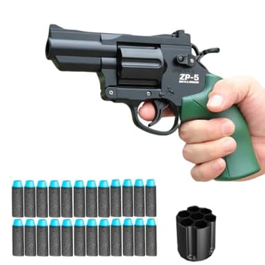 Toy gun with soft bullets,Foam Blasters,Foam Dart Gun for Kids & Adults,Outdoor Indoor Fun,24 bullet and 2 magazine Safe Durable,unique gift ﻿