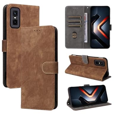 BELLA BEAR Infinix GT 30 Pro 5G Case, [RFID Blocking] Infinix GT 30 Pro 5G Wallet Case, with [Card Holder][Kickstand Function], Case for Infinix GT 30 Pro 5G-Brown