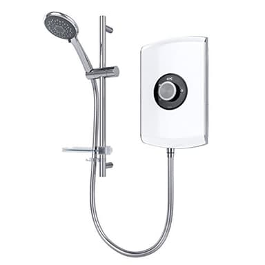 Triton Showers REAMO8GSWHT Amore Slender Electric Shower, White Gloss, 8.5 KW, 1