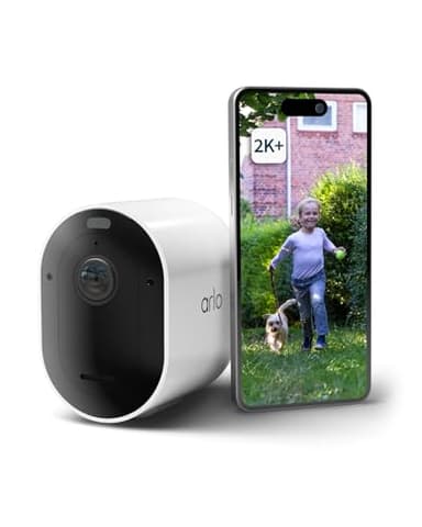Arlo Pro 5 Security Camera Outdoor Wireless, 2K Battery Operated Outdoor Camera With Advanced Colour Night Vision, Siren & Dual-Band WiFi, IP65 Rainproof, Arlo Secure Trial Included, 1 Camera, White